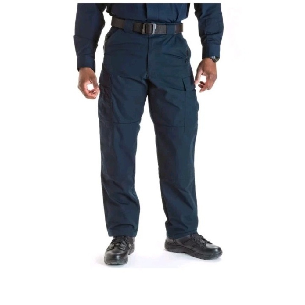 5.11 Tactical TDU Cargo Pants Mens Med Long 31x35 Navy Blue Ripstop Canvas Work